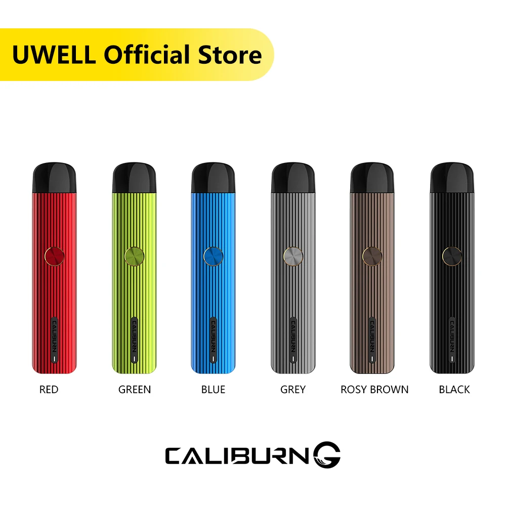 

UWELL Caliburn G Portable Pod System Vape Kit 2ml Refillable Pod Cartridge 0.8 ohm Coil 15W 690mAh Battery Electronic Cigarette