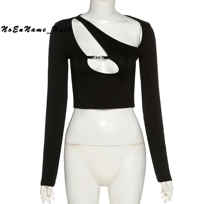 Slim T-shirt Hollow Out Crop Top Y2K Punk Tee Shirts For Women Asymmetrical Gothic Streetwear Spring Sexy Skinny Club Clothe Top
Slim T-shirt Hollow Out Crop Top Y2K Punk Tee Shirts For Women Asymmetrical Gothic Streetwear Spring Sexy Skinny Club Clothe Top