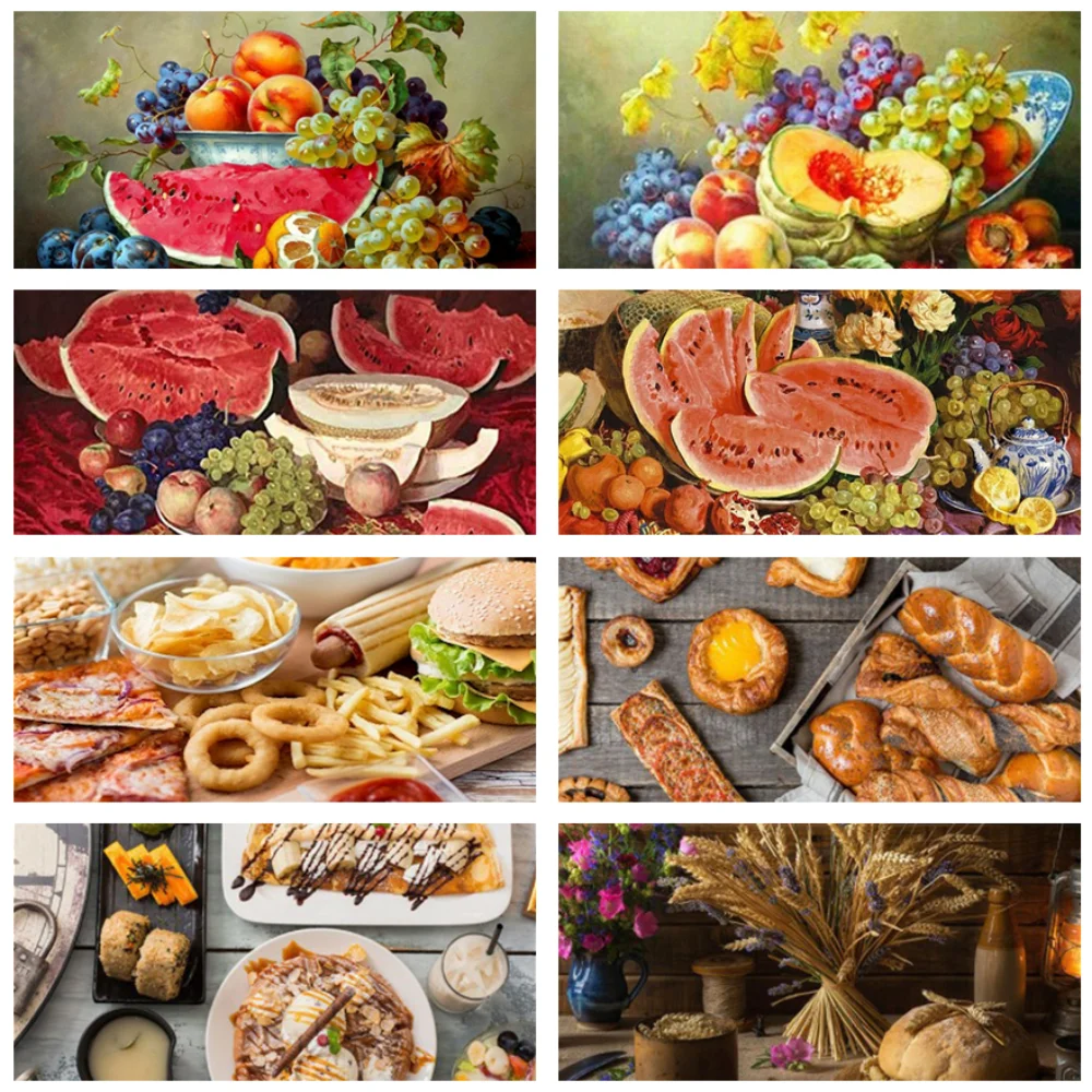 5D DIY Diamond Painting Food Picture Diamond Embroidery Bread Breakfast Fruit Watermelon Pattern Picture Home Wall Decor Gift
5D DIY Diamond Painting Food Picture Diamond Embroidery Bread Breakfast Fruit Watermelon Pattern Picture Home Wall Decor Gift