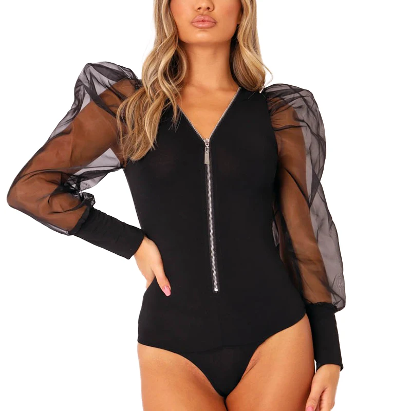 Women Romper Summer Mesh Long Sleeve Zipper V neck Sexy Playsuit ropa mujer Casual Beach Women clothing #w
Women Romper Summer Mesh Long Sleeve Zipper V neck Sexy Playsuit ropa mujer Casual Beach Women clothing #w