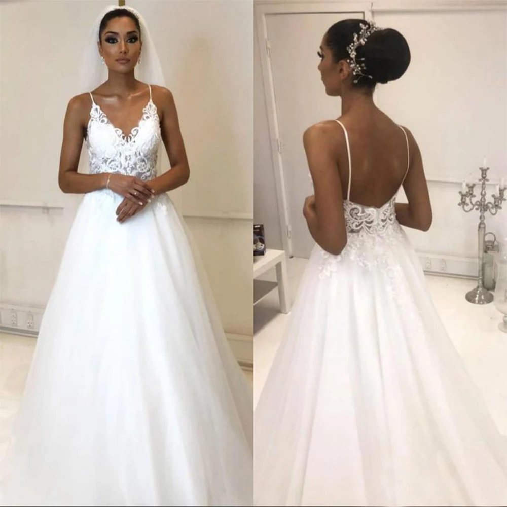 A line vestidos de noiva for women Spaghetti Straps Beah Wedding Dress 2021 Lace Tulle Simple Bridal Gowns
A line vestidos de noiva for women Spaghetti Straps Beah Wedding Dress 2021 Lace Tulle Simple Bridal Gowns