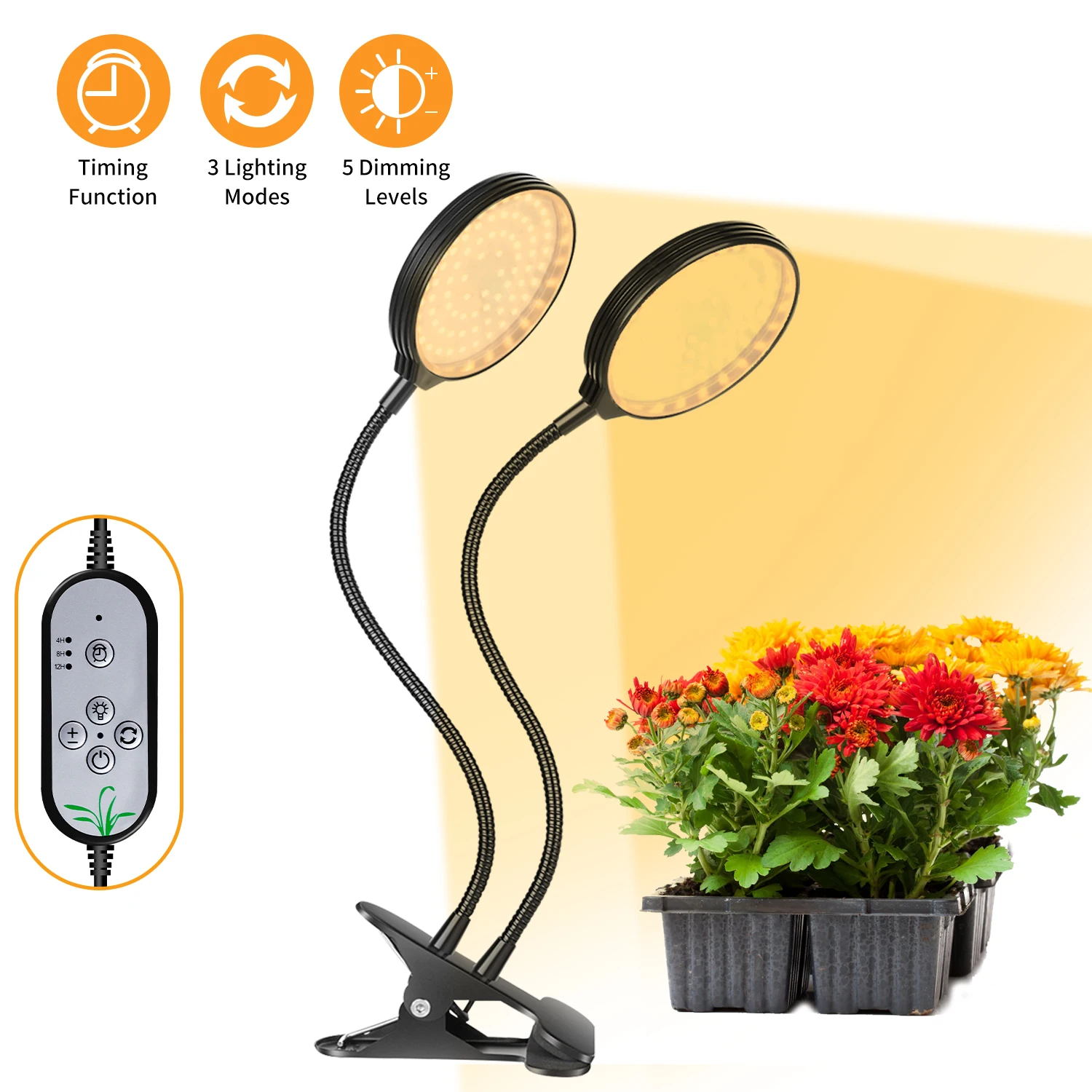 1/2/3/4 Heads Grow Light IP66 Full Spectrum Phyto Lamp Desktop Clip for Plants Home Grow Box Seedling Flower Succulent Vegetable
1/2/3/4 Heads Grow Light IP66 Full Spectrum Phyto Lamp Desktop Clip for Plants Home Grow Box Seedling Flower Succulent Vegetable