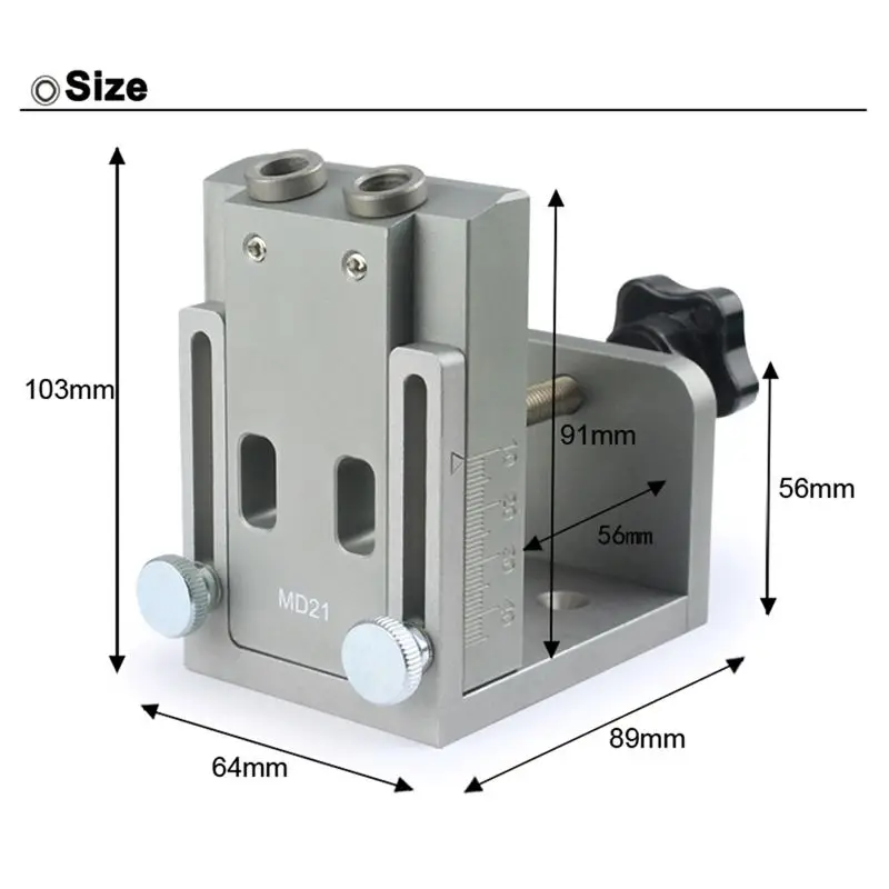 Pocket Hole Jig Locator With Step Drill Bit 9mm Screwdriver For Carpenter Woodworking Hardware Tools