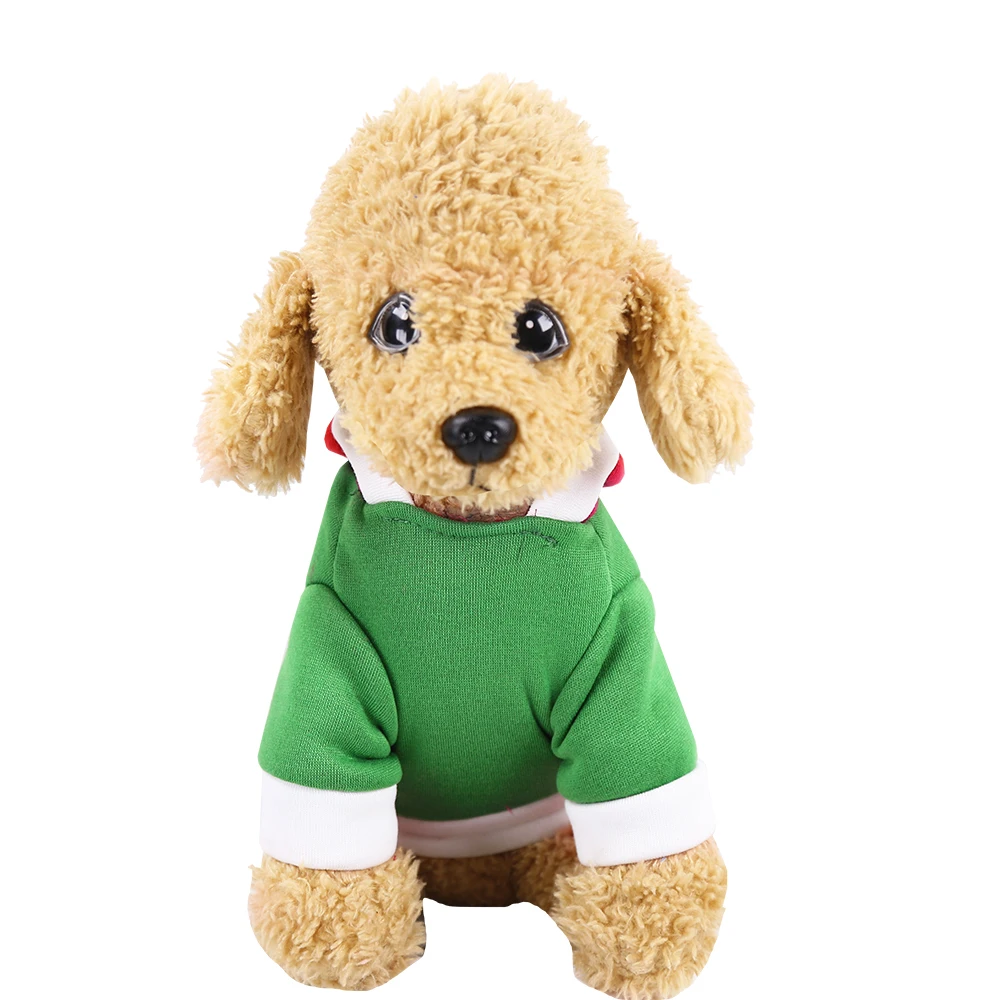 Одежда для собак зеленая Новогодняя одежда маленьких зимняя куртка собаки