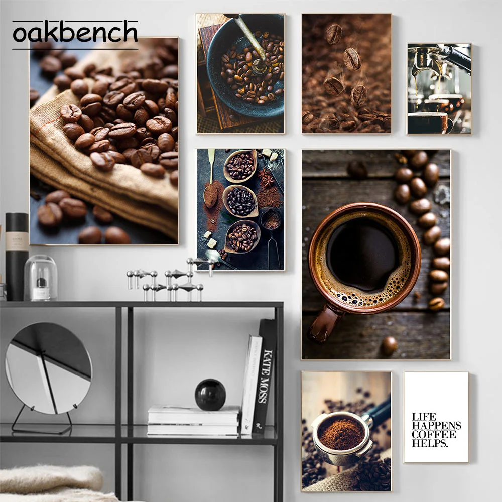 Modern Art Print Coffee Theme Posters And Prints Coffee Beans Canvas Paintings Nordic Wall Pictures Coffee Shop Kitchen Decor
Modern Art Print Coffee Theme Posters And Prints Coffee Beans Canvas Paintings Nordic Wall Pictures Coffee Shop Kitchen Decor