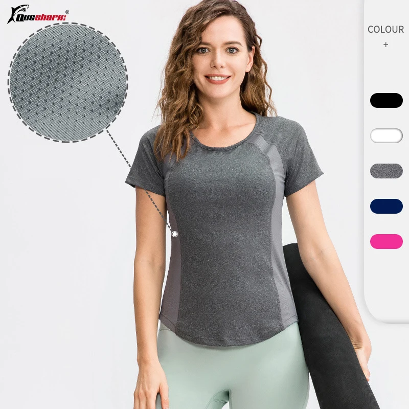 Queshark Pro Summer Women Slim Fit Yoga Short Sleeved Round Neck Sports T-Shirt Fitness Running Jogging Breathable Mesh Tops
Queshark Pro Summer Women Slim Fit Yoga Short Sleeved Round Neck Sports T-Shirt Fitness Running Jogging Breathable Mesh Tops