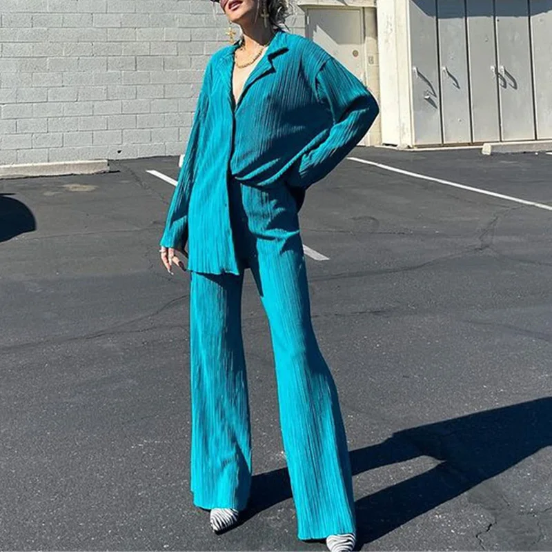 2022 Lady Spring Long Shirt 2Pc Set Women Elegant Long Sleeve Blouse And Wide Leg Pants Outfits Casual Fashion Solid Loose Suits
2022 Lady Spring Long Shirt 2Pc Set Women Elegant Long Sleeve Blouse And Wide Leg Pants Outfits Casual Fashion Solid Loose Suits