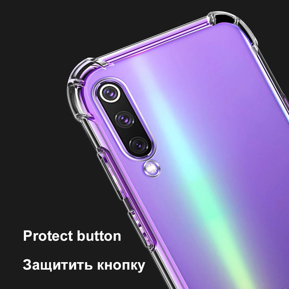 Противоударный силиконовый мягкий прозрачный чехол для Xiaomi Mi 8 Lite 9 SE 10 Redmi 4A 4X 5 Plus