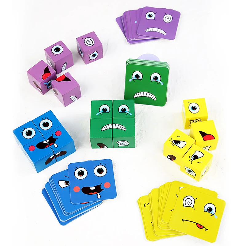 New Montessori Expression Puzzle Face Change Cube Building Blocks Toys Early Learning Educational Match Toy for Children Gift
New Montessori Expression Puzzle Face Change Cube Building Blocks Toys Early Learning Educational Match Toy for Children Gift