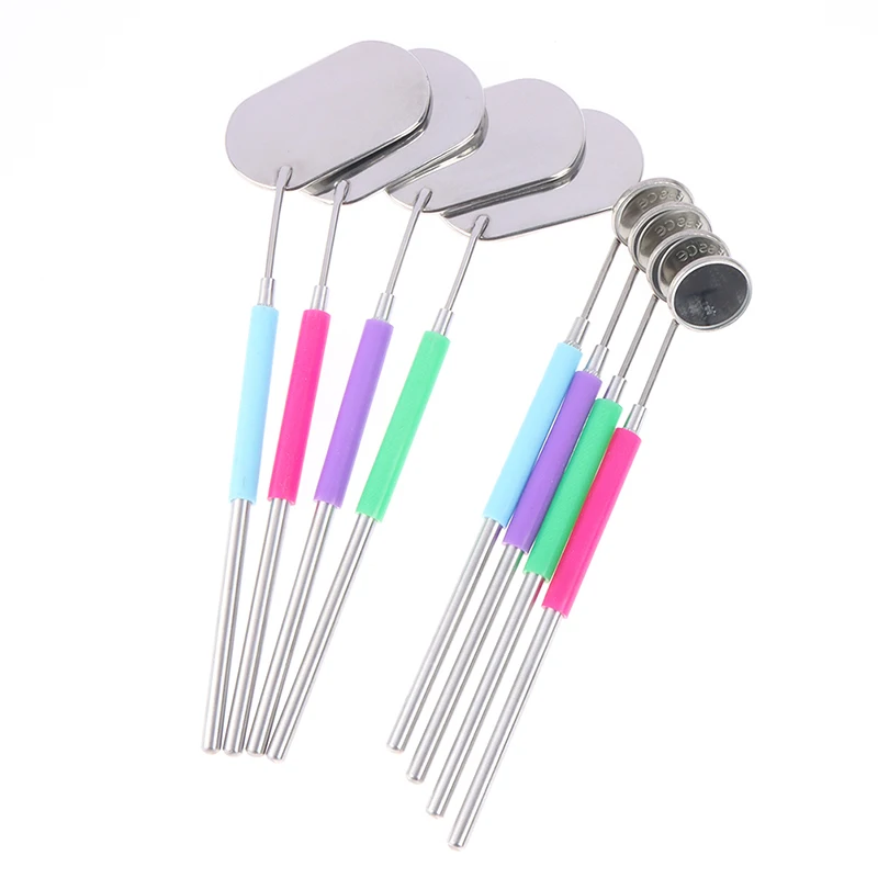 

1PC Magnifying Checking Eyelash Extension Grafting Mirror Stainless Steel Handle Lash Extension Makeup Beauty Tools S/L
