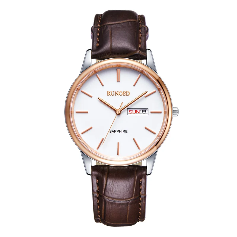 RUNOSD Men's Watch Luxury Rose Gold Miyota Quartz Movement Sapphire Crystal Stainless Steel Dial Leather Strap 5180G
RUNOSD Men's Watch Luxury Rose Gold Miyota Quartz Movement Sapphire Crystal Stainless Steel Dial Leather Strap 5180G