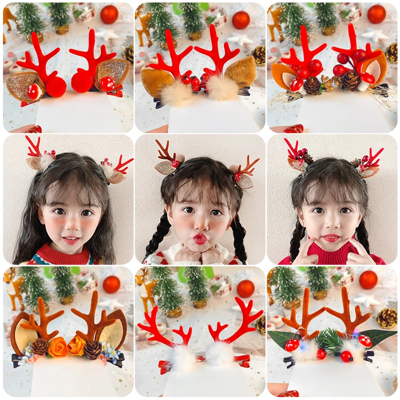 Women Children Christmas Antlers Hairpins Female Cute Elk Hair Clips Boy Girls Hair Accessories Kids Christmas Party Decorations
Women Children Christmas Antlers Hairpins Female Cute Elk Hair Clips Boy Girls Hair Accessories Kids Christmas Party Decorations