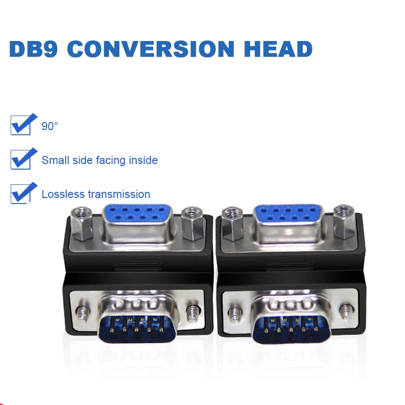 DB9 Male To Female Converter Adapter DB9 Small Side In DB9 Pin Serial Port Adapter 90° Rotate Lossless Transmission
DB9 Male To Female Converter Adapter DB9 Small Side In DB9 Pin Serial Port Adapter 90° Rotate Lossless Transmission