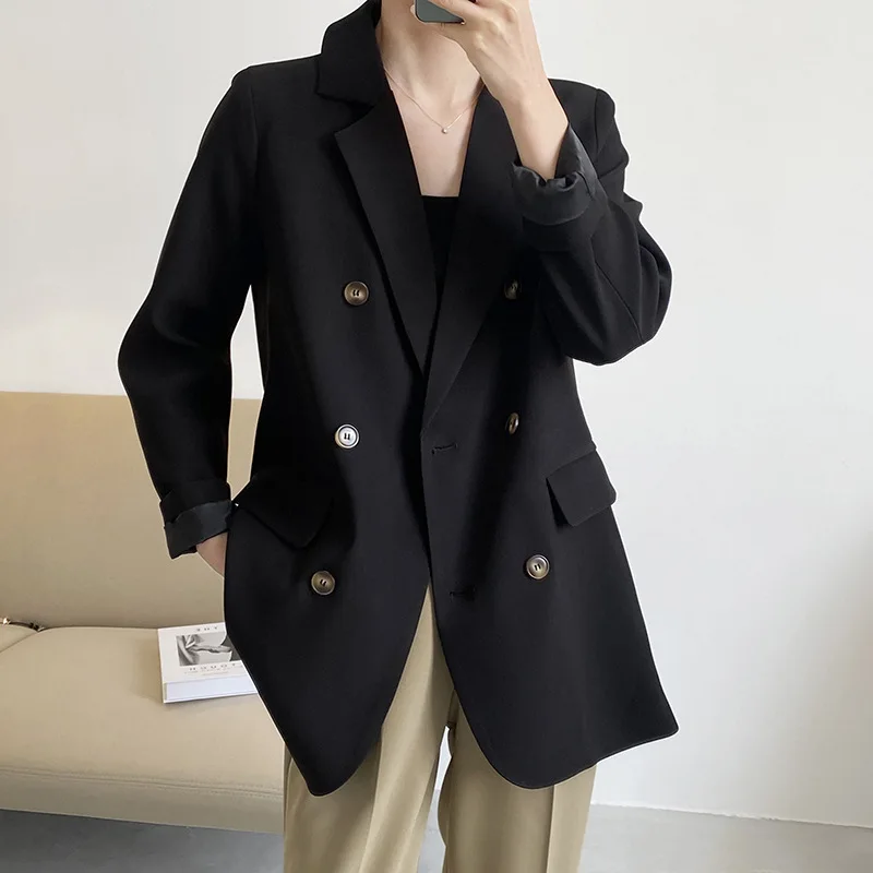 Women Fashion Office Wear Double Breasted Blazers Coat Vintage Long Sleeve Pockets Female Outerwear Chic Tops Spring Autumn
Women Fashion Office Wear Double Breasted Blazers Coat Vintage Long Sleeve Pockets Female Outerwear Chic Tops Spring Autumn