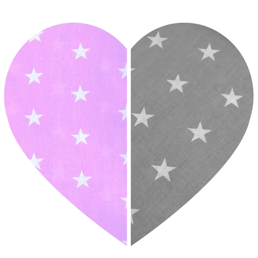 Чехол формы U на подушку для беременных и кормящих "Звезды" розовый с серым
