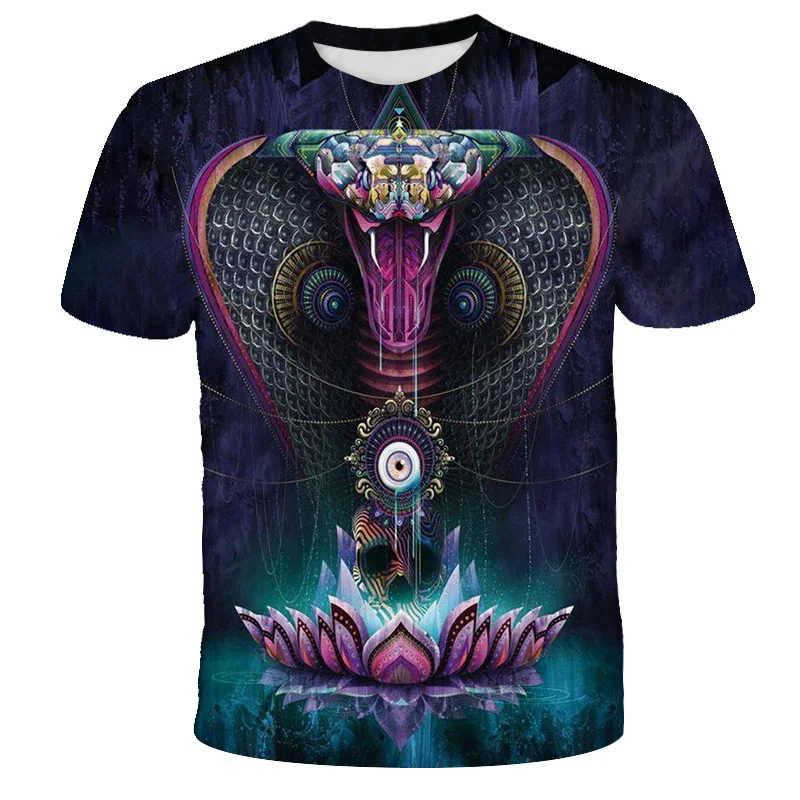 Fashion Men's T-shirt 3D Printing Cobra Pattern Casual Short Sleeve Shirt Anime Harajuku Street Clothing Ladies Top Oversized
Fashion Men's T-shirt 3D Printing Cobra Pattern Casual Short Sleeve Shirt Anime Harajuku Street Clothing Ladies Top Oversized