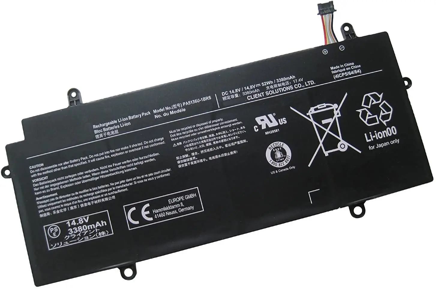 Free Shipping 14.8V 52WH PA5136U-1BRS Laptop Battery For Toshiba Portege Z30 Z30-A Z30-AK04S Z30-A1301 Z30-B K10M Z30-C PA5136U
Free Shipping 14.8V 52WH PA5136U-1BRS Laptop Battery For Toshiba Portege Z30 Z30-A Z30-AK04S Z30-A1301 Z30-B K10M Z30-C PA5136U