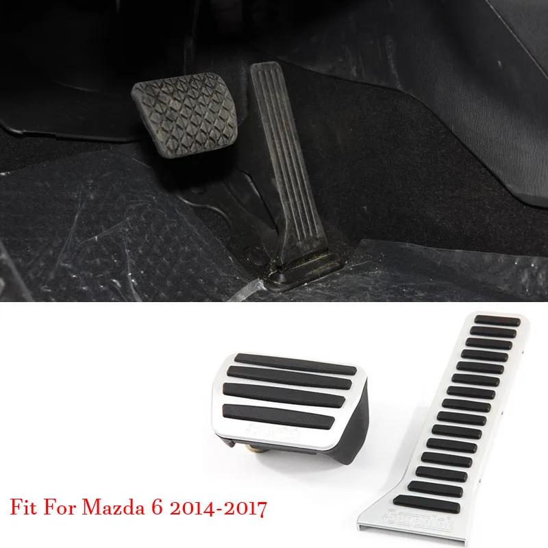 Alloy Accelerator Gas Brake Footrest Pedal Plate Pad Cover Fit For Mazda 6 Atenza 2014-2017 AT 
Alloy Accelerator Gas Brake Footrest Pedal Plate Pad Cover Fit For Mazda 6 Atenza 2014-2017 AT