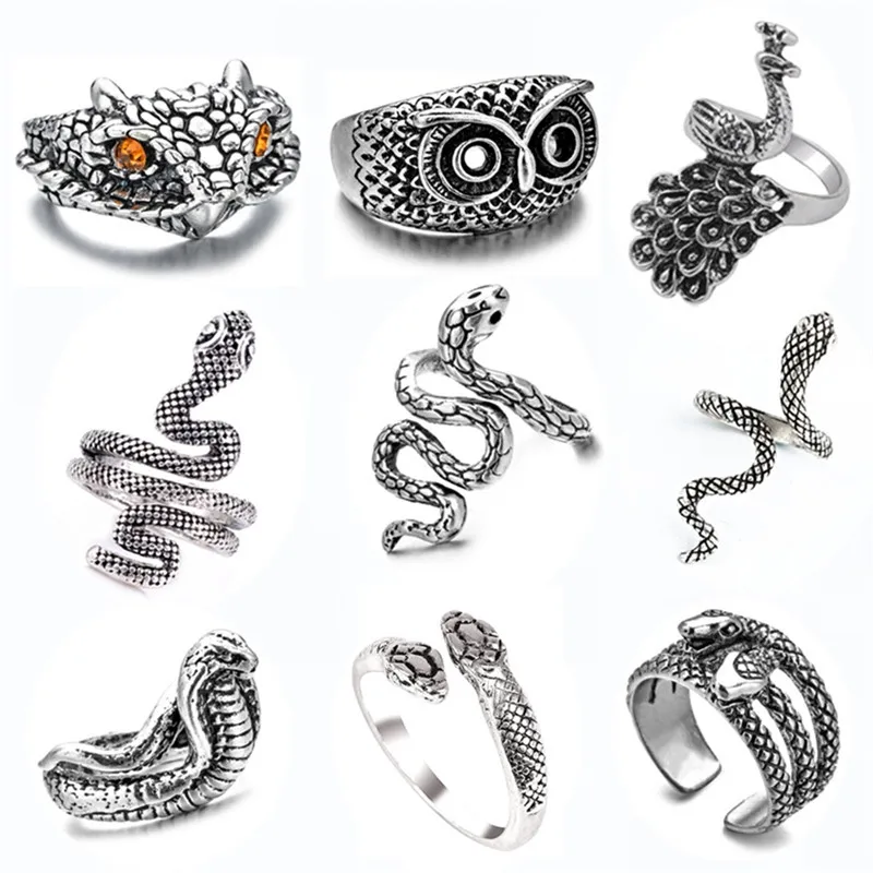 Classic Fashion Snake Rings Punk Exaggerated Snake Ring Opening Adjustable Finger Ring Unusual Jewelry Gift
Classic Fashion Snake Rings Punk Exaggerated Snake Ring Opening Adjustable Finger Ring Unusual Jewelry Gift