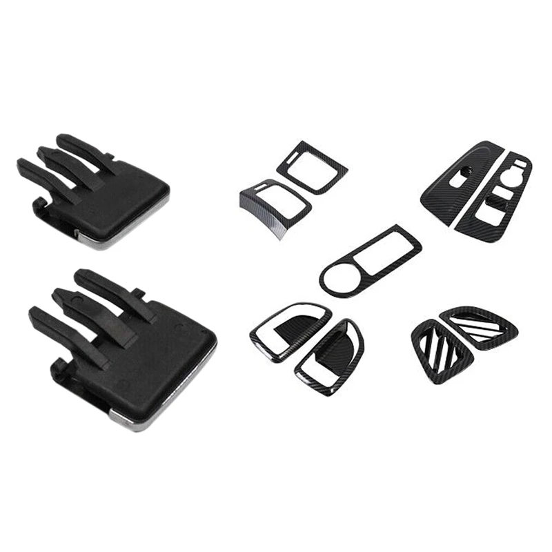 2 Set Car Accessories: 1 Set Front Center Side Air Vent Outlet Tab Clips & 1 Set Air Vent Cover Inner Door Handle Trim
2 Set Car Accessories: 1 Set Front Center Side Air Vent Outlet Tab Clips & 1 Set Air Vent Cover Inner Door Handle Trim