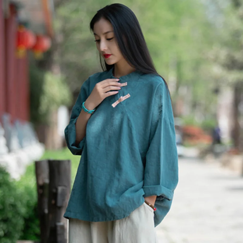 Long Sleeve T-shirts Vintage Clothes Blouses and Shirts Oversized T-shirt Women Clothing Women's Blouse Cotton and Linen T-shir
Long Sleeve T-shirts Vintage Clothes Blouses and Shirts Oversized T-shirt Women Clothing Women's Blouse Cotton and Linen T-shir