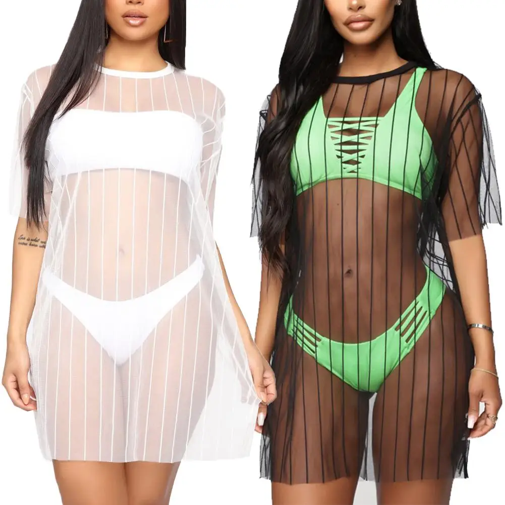 Sexy Women See Through Short Sleeve Cover-up Sunscreen Beach Bikini Cover Dress Swimsuit Bathing Beachwear
Sexy Women See Through Short Sleeve Cover-up Sunscreen Beach Bikini Cover Dress Swimsuit Bathing Beachwear