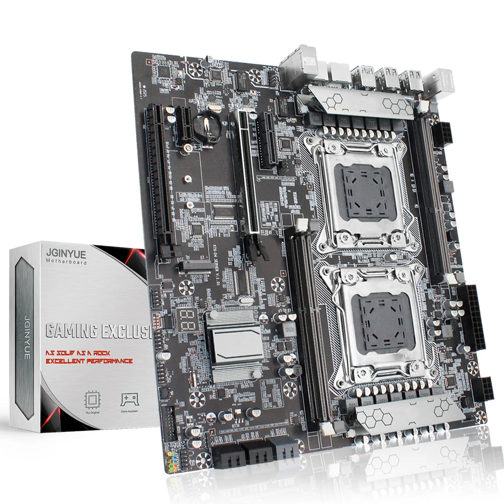 JGINYUE X79 материнская плата с двойным процессором LGA 2011 комплект 2 шт. Xeon E5 2640