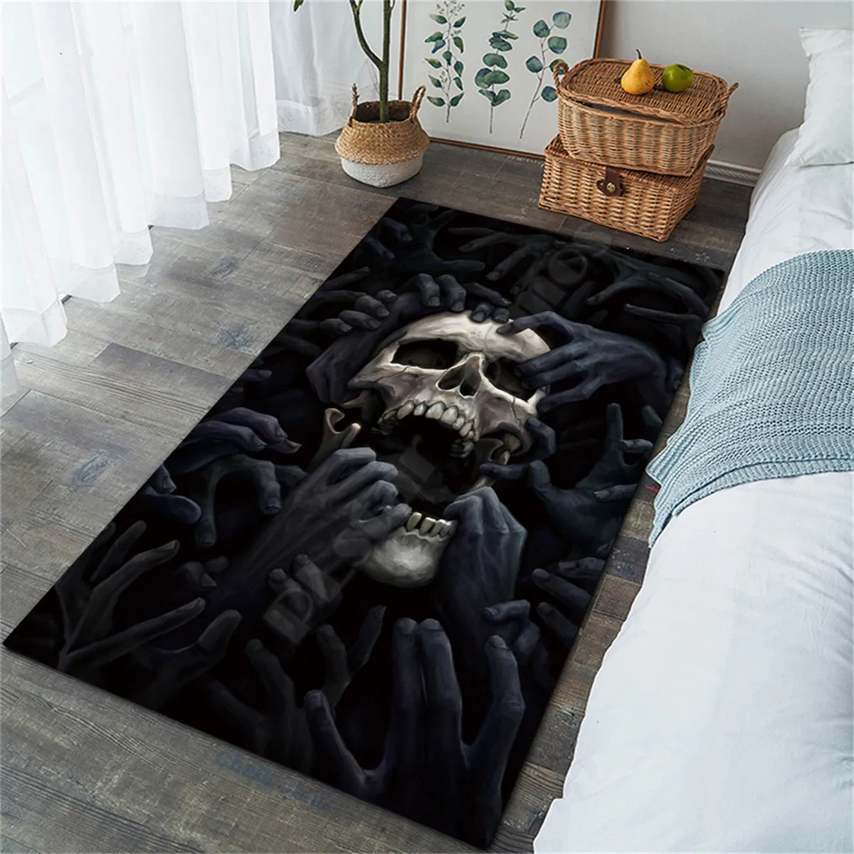 

Skull 3D Printed Play Mat Board Game mat map Large Carpet for Living Room Cartoon Rugs Maze Style-1
