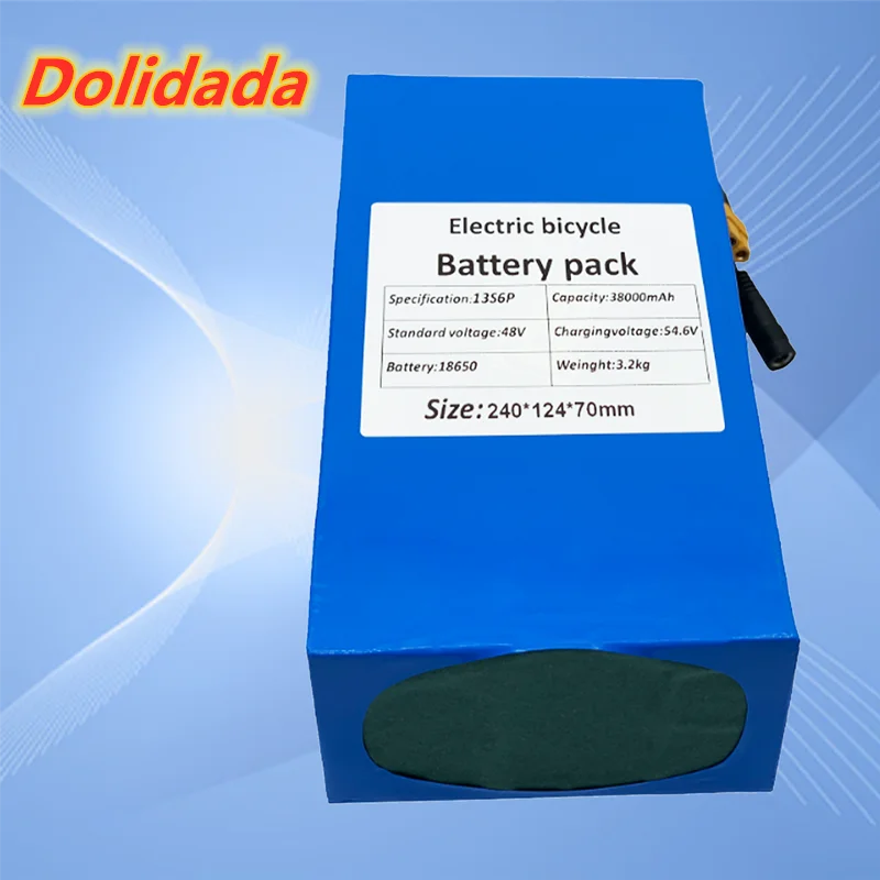 48V 38ah 13s6p Lithium Battery Pack 48v 38000mAh 2000W electric bicycle batteries Built in 50A BMS
48V 38ah 13s6p Lithium Battery Pack 48v 38000mAh 2000W electric bicycle batteries Built in 50A BMS