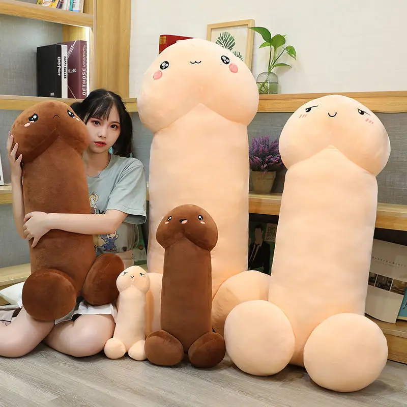 

30-110CM Long Lifelike Penis Plush Toy Stuffed Dick Trick Doll Real-life Penis Simulation Plush Hug Pillow Sexy Toy Gift Lovers