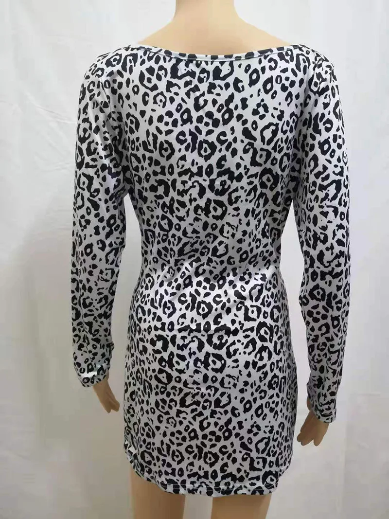 Plus Size Sexy V-neck Leopard Pattern Slim Long Sleeve Buttock Dress Women Spring Female Straight Collar Slim Street Dress Woman
Plus Size Sexy V-neck Leopard Pattern Slim Long Sleeve Buttock Dress Women Spring Female Straight Collar Slim Street Dress Woman