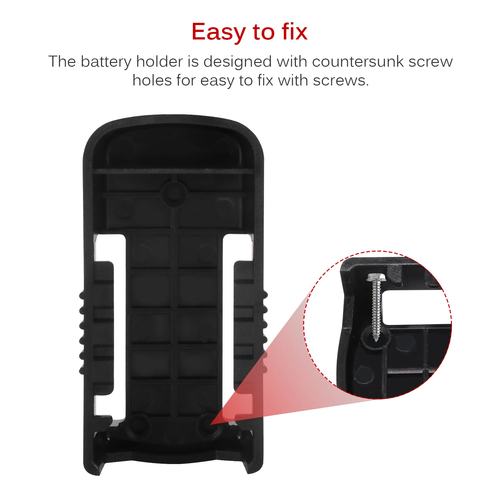 5pcs Black Battery Holder Battery Bracket Stable Battery Wall Mount Shelf Abrasion-Resistant Battery Storage Rack High Strength 
5pcs Black Battery Holder Battery Bracket Stable Battery Wall Mount Shelf Abrasion-Resistant Battery Storage Rack High Strength