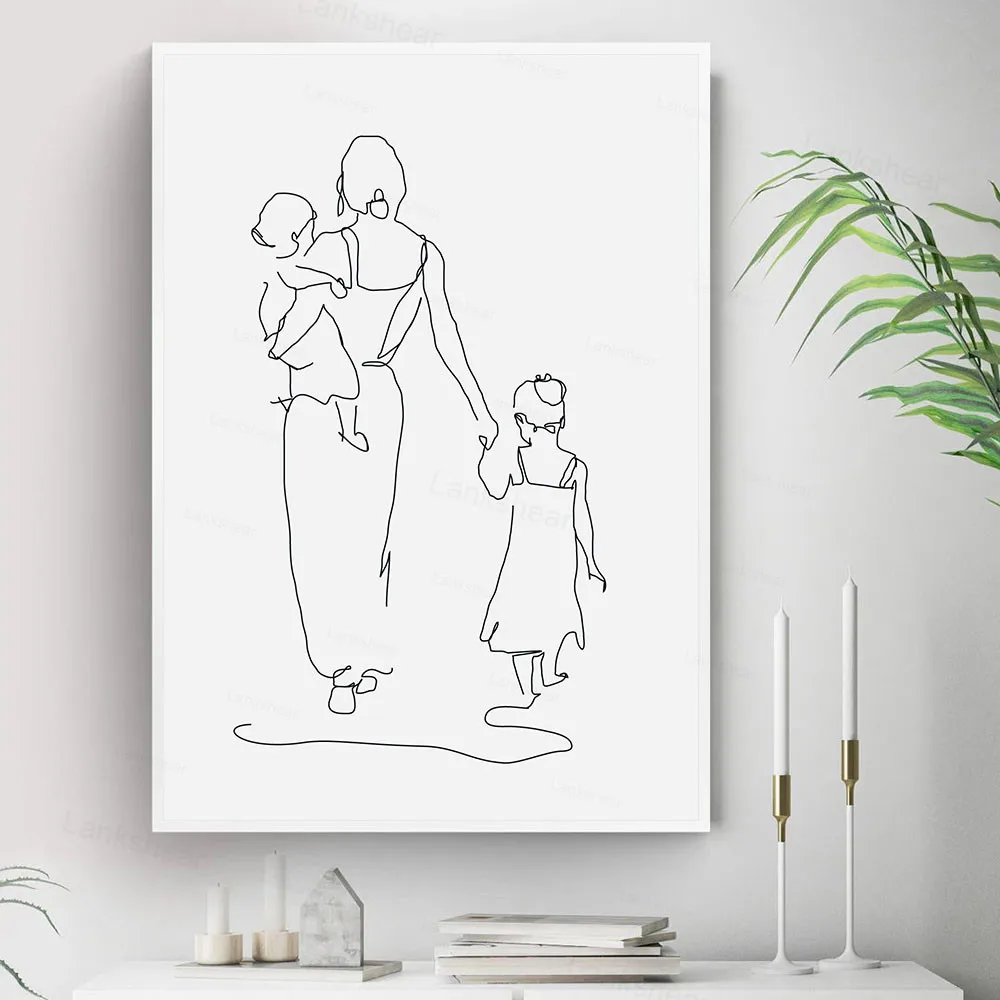 Simple Mother And Daughters Son Canvas Paintings Abstract Art Line Drawing Wall Art Prints Poster Modern Bedroom Decor Picture
Simple Mother And Daughters Son Canvas Paintings Abstract Art Line Drawing Wall Art Prints Poster Modern Bedroom Decor Picture