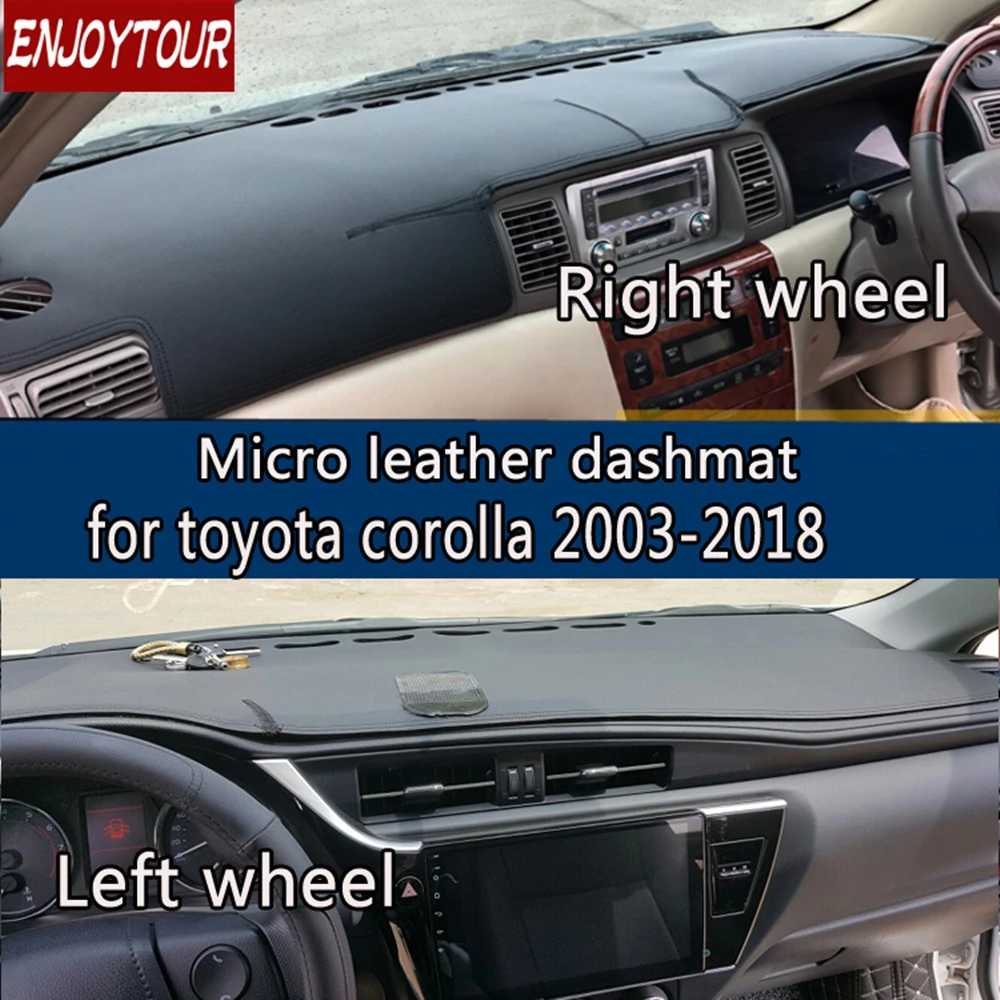 

Leather Dashmat Dashboard Cover Accessories Pad Dash Mat Sun Shade Carpet For Toyota Corolla axio altis Auris Fielder 2003-2018