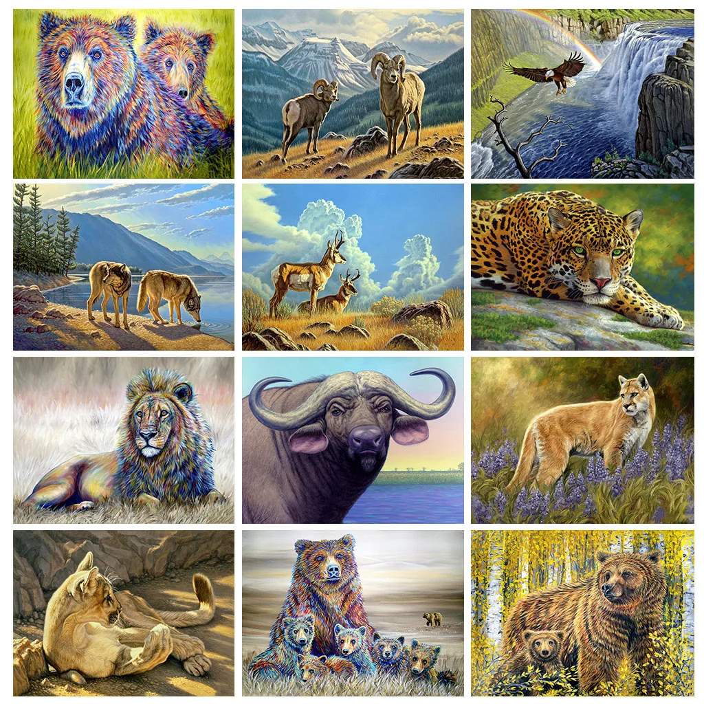5DDIY Diamond Painting Set Tiger Lion Rabbit Animal Mosaic Round Diamond Embroidery Rhinestone Home Decoration Handmade Gift
5DDIY Diamond Painting Set Tiger Lion Rabbit Animal Mosaic Round Diamond Embroidery Rhinestone Home Decoration Handmade Gift
