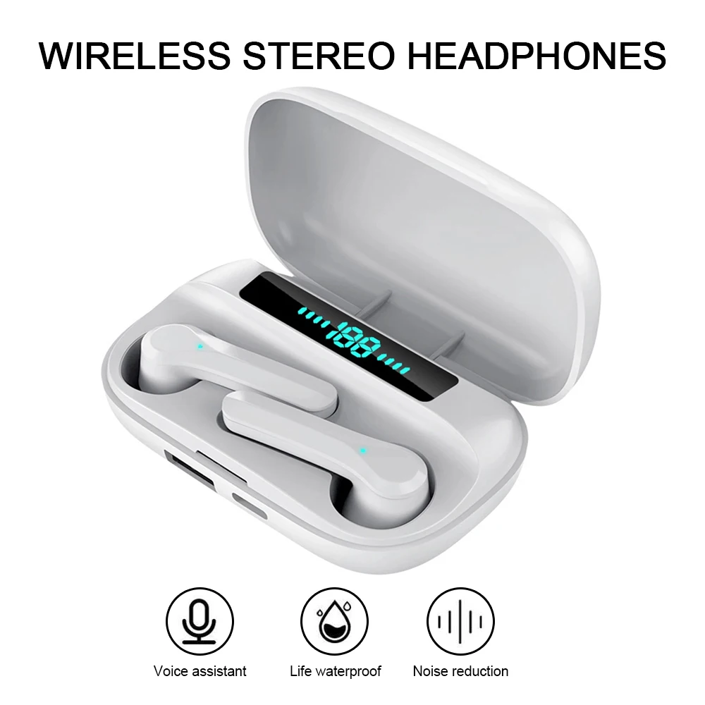 TWS Wireless Bluetooth Earphones Digital Display Headphone Noise Reduction Sport Earbuds Bass Stereo Headset For iPhone Xiaomi
TWS Wireless Bluetooth Earphones Digital Display Headphone Noise Reduction Sport Earbuds Bass Stereo Headset For iPhone Xiaomi