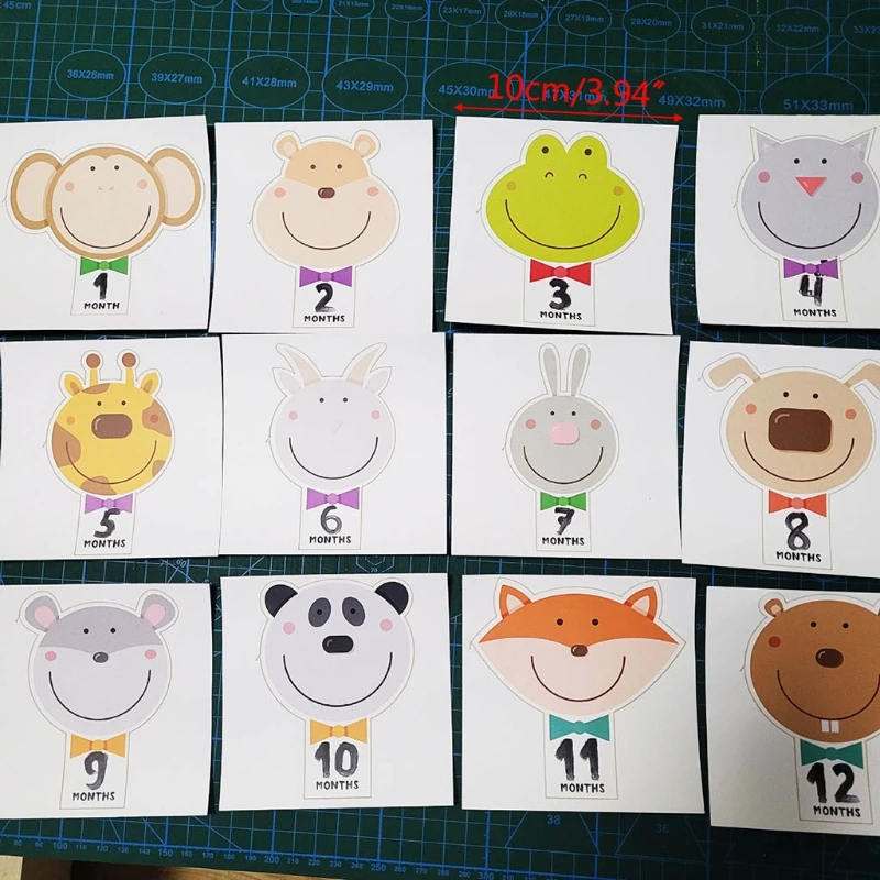 12 Pcs Baby Pregnant Monthly Stickers Cartoon Animal Pattern Memory Recording Milestone Sticker Photography Props
12 Pcs Baby Pregnant Monthly Stickers Cartoon Animal Pattern Memory Recording Milestone Sticker Photography Props