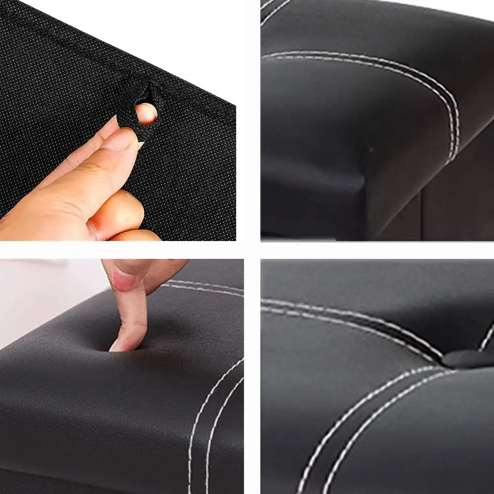 Foldable Storage Ottoman Stool Faux Leather Footstool Storage Box Small Sofa Chair Bench Box Home Organizers Box
Foldable Storage Ottoman Stool Faux Leather Footstool Storage Box Small Sofa Chair Bench Box Home Organizers Box