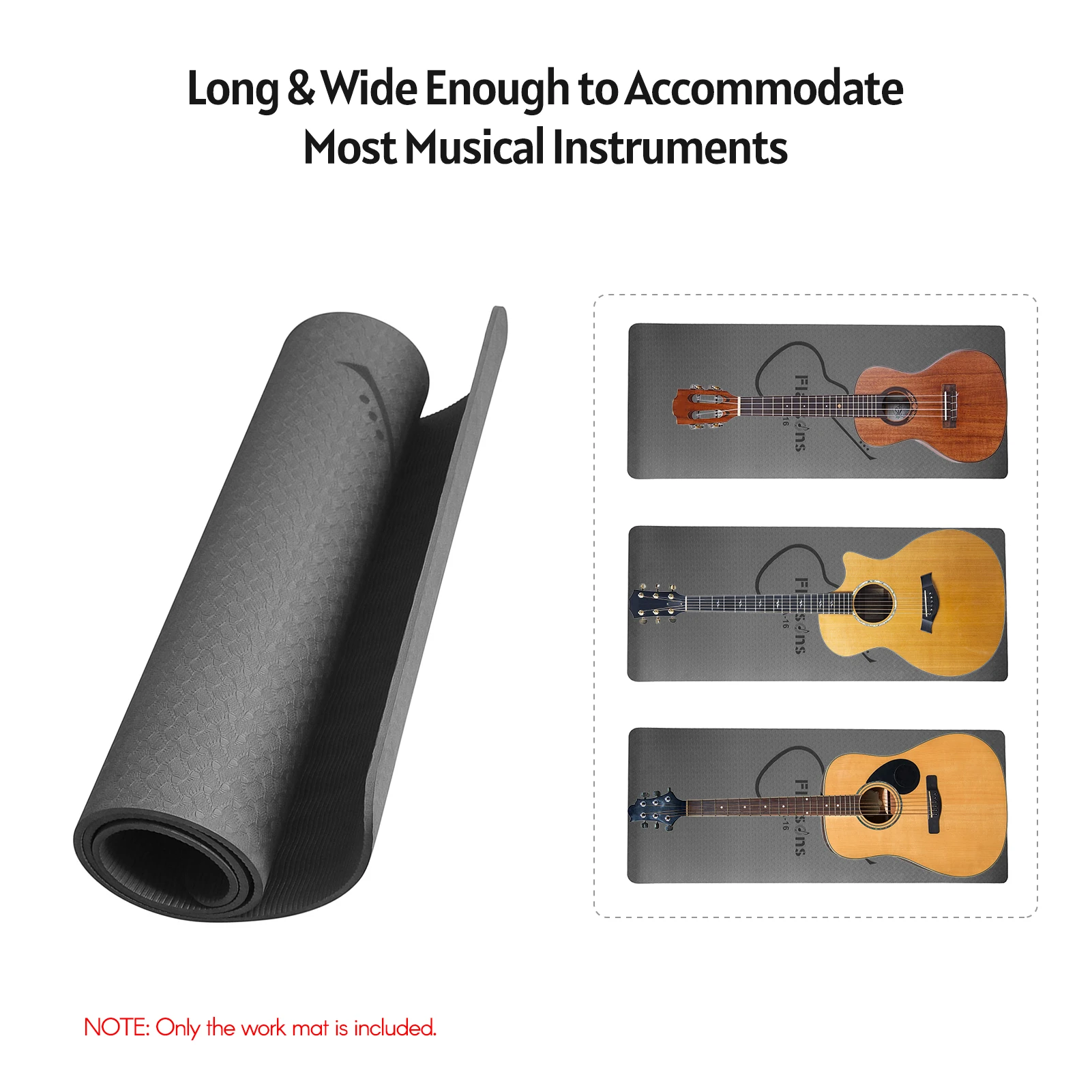 Instrument Work Mat with Neck Support for Repair and Maintainence of Electric Guitar Bass Ukulele String Instruments
Instrument Work Mat with Neck Support for Repair and Maintainence of Electric Guitar Bass Ukulele String Instruments