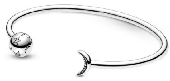 Hot selling free delivery pando 100% 925 sterling silver Moon stars snake chain open bracelet diy bead jewelry 
Hot selling free delivery pando 100% 925 sterling silver Moon stars snake chain open bracelet diy bead jewelry