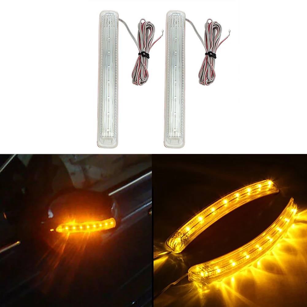 2 PCS Amber 9LED 12V Car Rear View Mirror Side Turn Signal Indicator Lamp Car Decoration Lamp Rearview Mirror Turn Signal Light
2 PCS Amber 9LED 12V Car Rear View Mirror Side Turn Signal Indicator Lamp Car Decoration Lamp Rearview Mirror Turn Signal Light