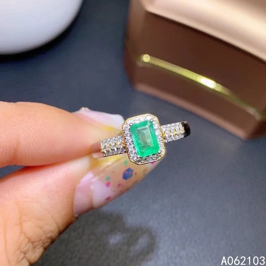KJJEAXCMY fine jewelry 925 sterling silver inlaid natural emerald Women's Retro elegant simple square adjustable gem ring suppor
KJJEAXCMY fine jewelry 925 sterling silver inlaid natural emerald Women's Retro elegant simple square adjustable gem ring suppor
