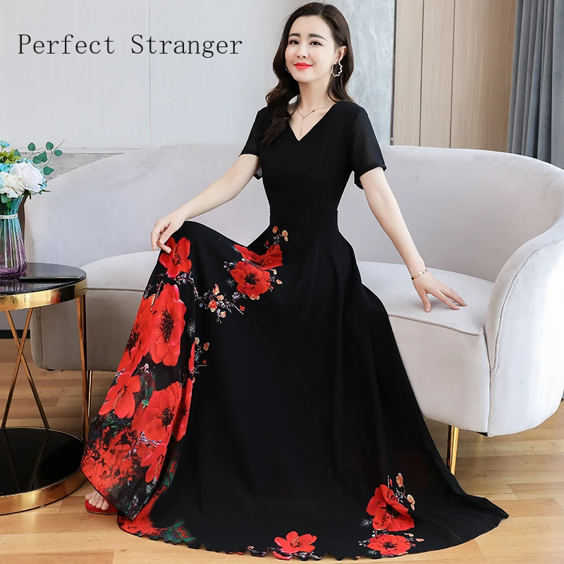 2020 Summer New Arrival V Collar Short Sleeve Plus Size S-3XL Women Flower Printed Chiffon Long Dress
2020 Summer New Arrival V Collar Short Sleeve Plus Size S-3XL Women Flower Printed Chiffon Long Dress
