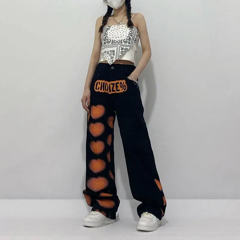 2021 High Street Love Graffiti Straight Pants Men and Women Jeans Hip Hop Jeans Skateboard Pants Vintage Streetwear Y2k Jeans
2021 High Street Love Graffiti Straight Pants Men and Women Jeans Hip Hop Jeans Skateboard Pants Vintage Streetwear Y2k Jeans