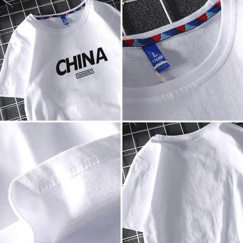 Cotton harbor style ins short sleeve t-shirt men's summer Korean version loose fashion brand Harajuku style half sleeve top for
Cotton harbor style ins short sleeve t-shirt men's summer Korean version loose fashion brand Harajuku style half sleeve top for