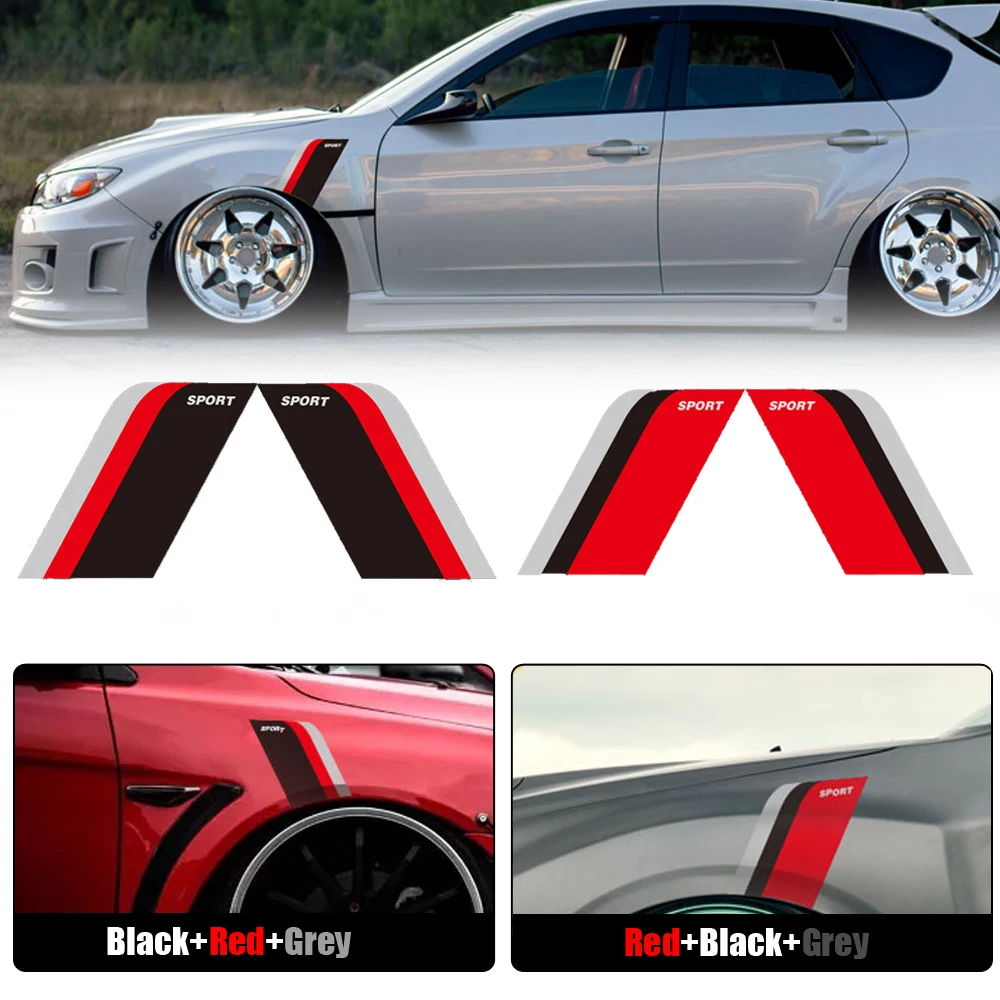 2Pcs Universal PVC Sport Car Side Door Fender Sticker Racing Strips Decal Decor 5 .5" x 9.7'' Auto SUV Accessories
2Pcs Universal PVC Sport Car Side Door Fender Sticker Racing Strips Decal Decor 5 .5" x 9.7'' Auto SUV Accessories