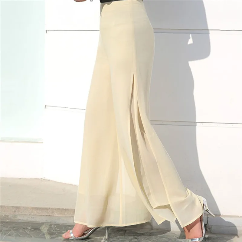 Women Vintage Loose High Waist Long Trousers Chiffon Side Split Casual Palazzo Pants Ladies Wide Leg Pants Pantalones
Women Vintage Loose High Waist Long Trousers Chiffon Side Split Casual Palazzo Pants Ladies Wide Leg Pants Pantalones