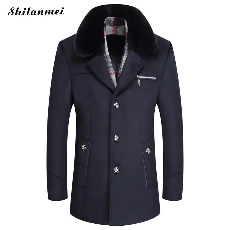 Plus Size Men Wool Jacket Winter Fur Collar Men'S Wool Coat Patchwork Wool Thicken High Quality Business Wool Blend Coat 4XL
Plus Size Men Wool Jacket Winter Fur Collar Men'S Wool Coat Patchwork Wool Thicken High Quality Business Wool Blend Coat 4XL