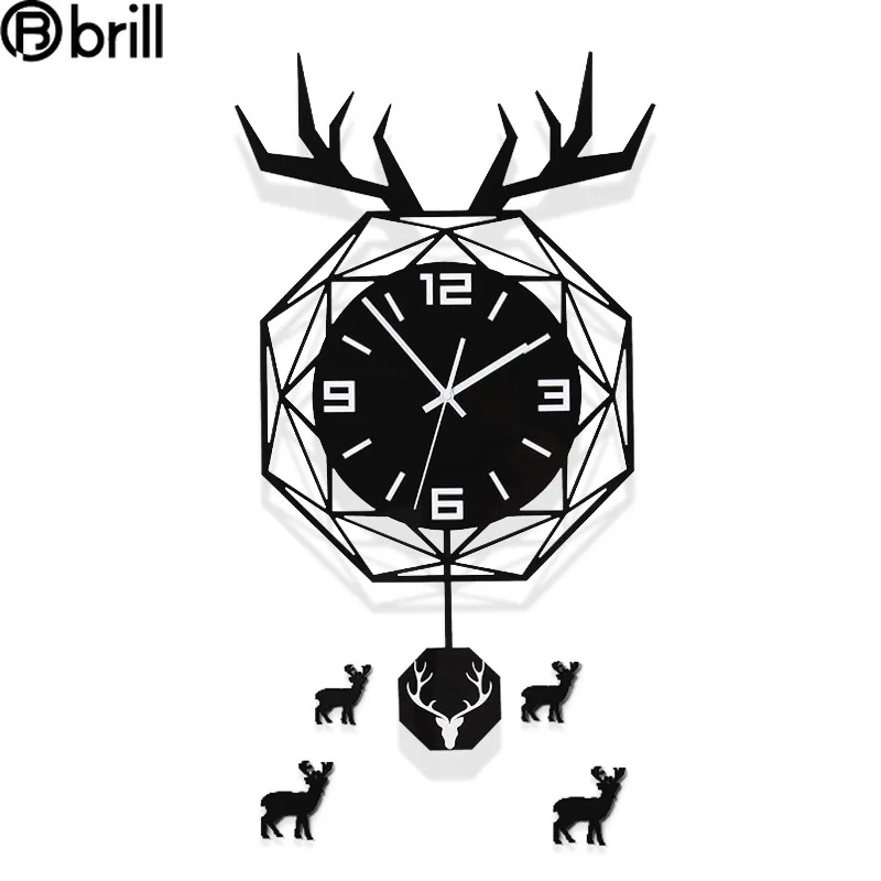 Creative Nordic Simple Wall Clock Modern Design Home Fashion Deer Head Wall Decor Wall Watches Home Decor Living Room Decoration
Creative Nordic Simple Wall Clock Modern Design Home Fashion Deer Head Wall Decor Wall Watches Home Decor Living Room Decoration