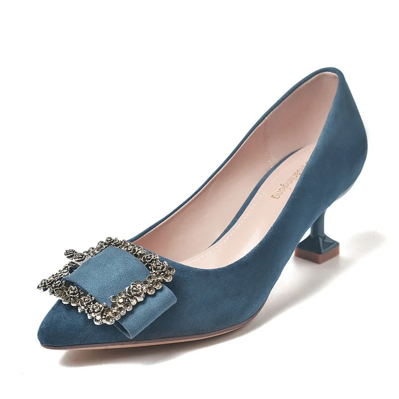 Stiletto High Heels Shoes Women Crystal Flower Frame Buckle Woman Pumps Solid Suede Slip On Pointed Toe Zapatos Mujer Big Size45
Stiletto High Heels Shoes Women Crystal Flower Frame Buckle Woman Pumps Solid Suede Slip On Pointed Toe Zapatos Mujer Big Size45